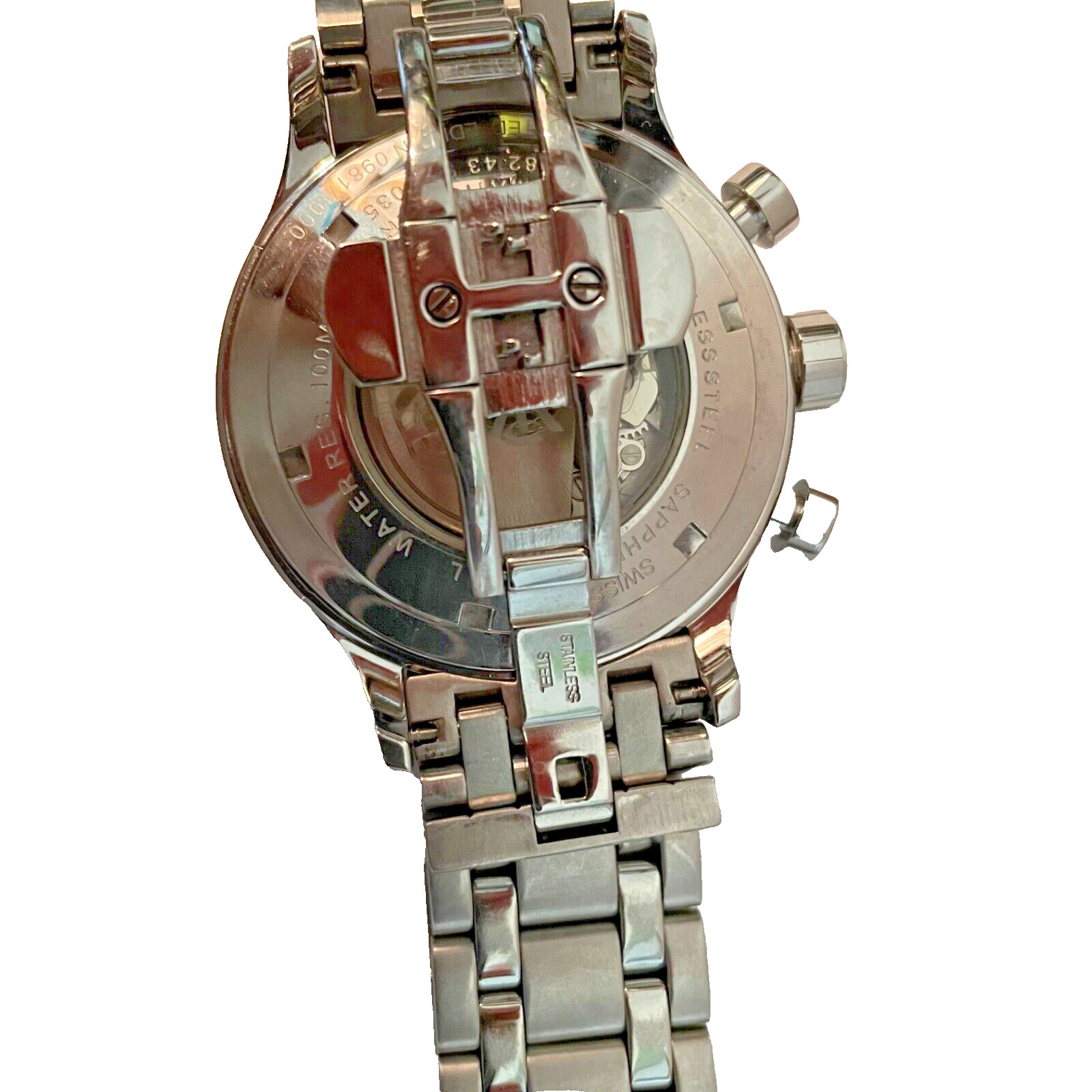 Philip Valjoux 7750 Automatic Chronograph Men’s Watch 44mm Original SS Bracelet