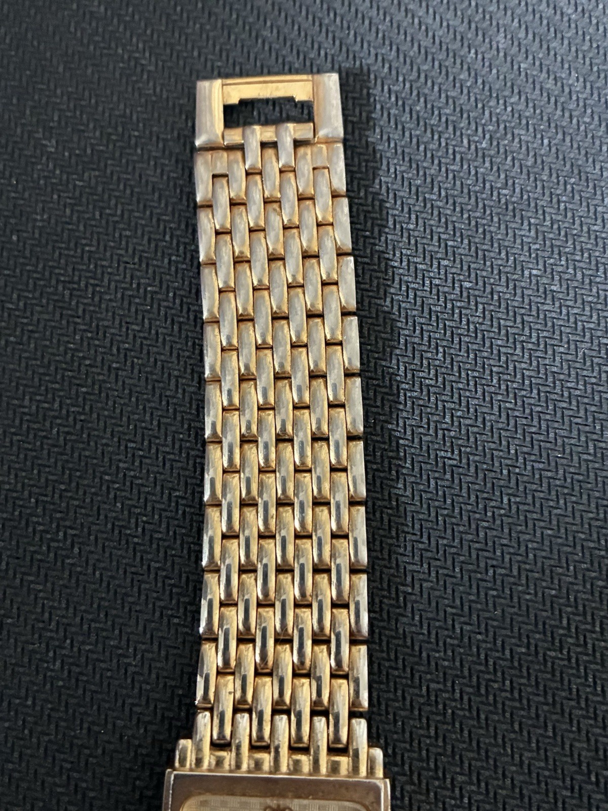 Jules Jurgensen Quartz Rectangular Gold-Tone Watch Champagne Dial – 364 7126