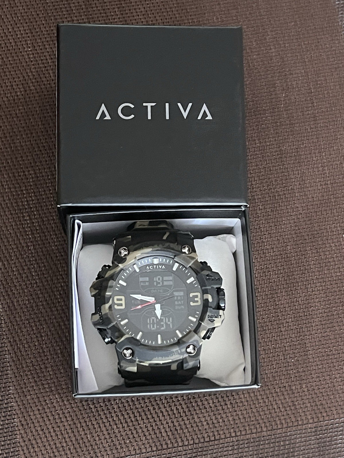 Activa Vulkor X Invicta Analog Digital Men’s Watch – 53mm. Camouflage. Tan, new