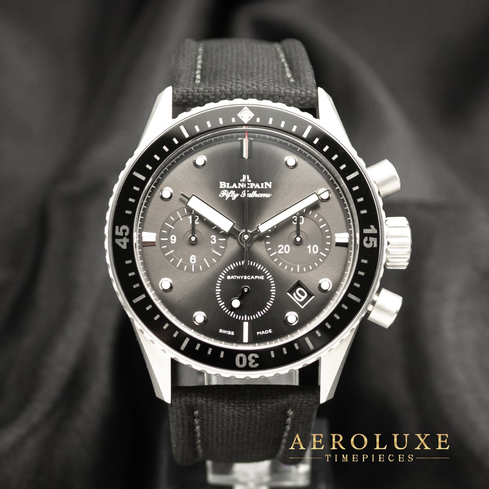 2023 Blancpain Bathyscaphe Flyback Chrono SS Grey B&P 5200-1110-B52A