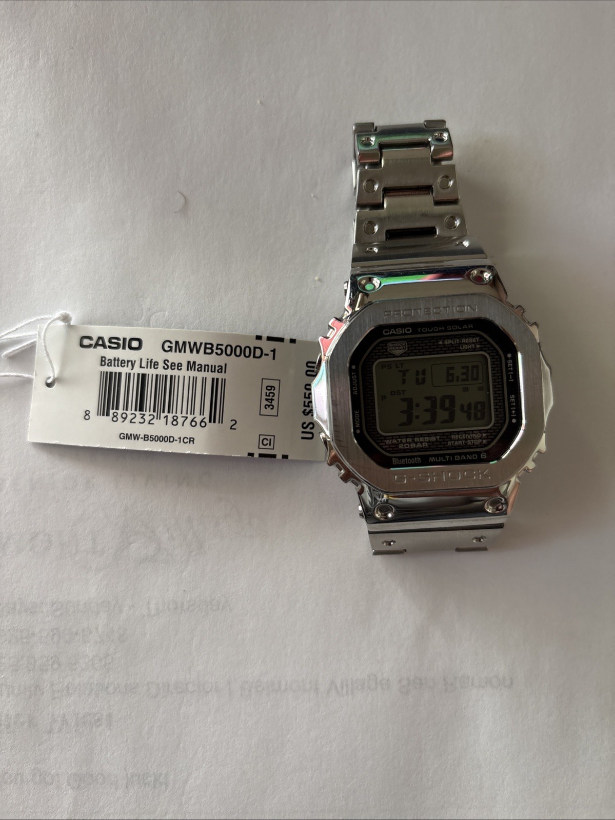 Casio G-Shock Silver Full Metal GMWB5000D-1