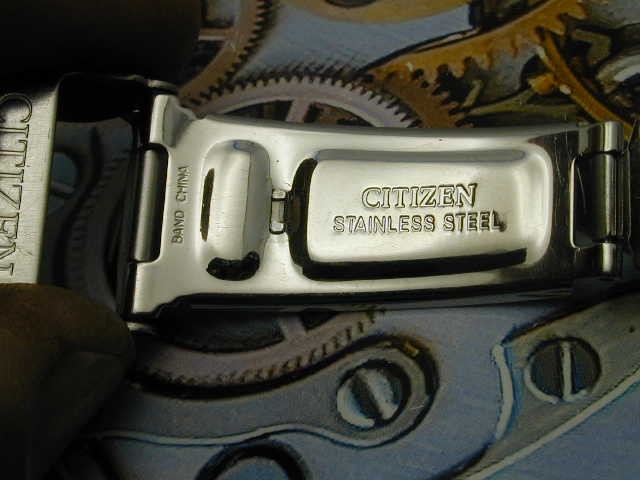 CITIZEN DOUBLE LOCKING FOLD OVER STAINLESS STEEL CLASP 18 MM