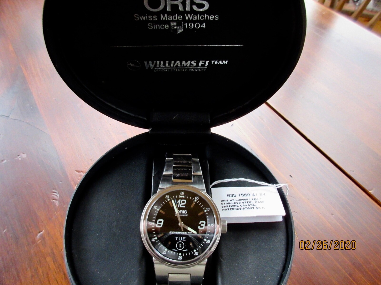ORIS Automatic Williams F1 Team -special edition