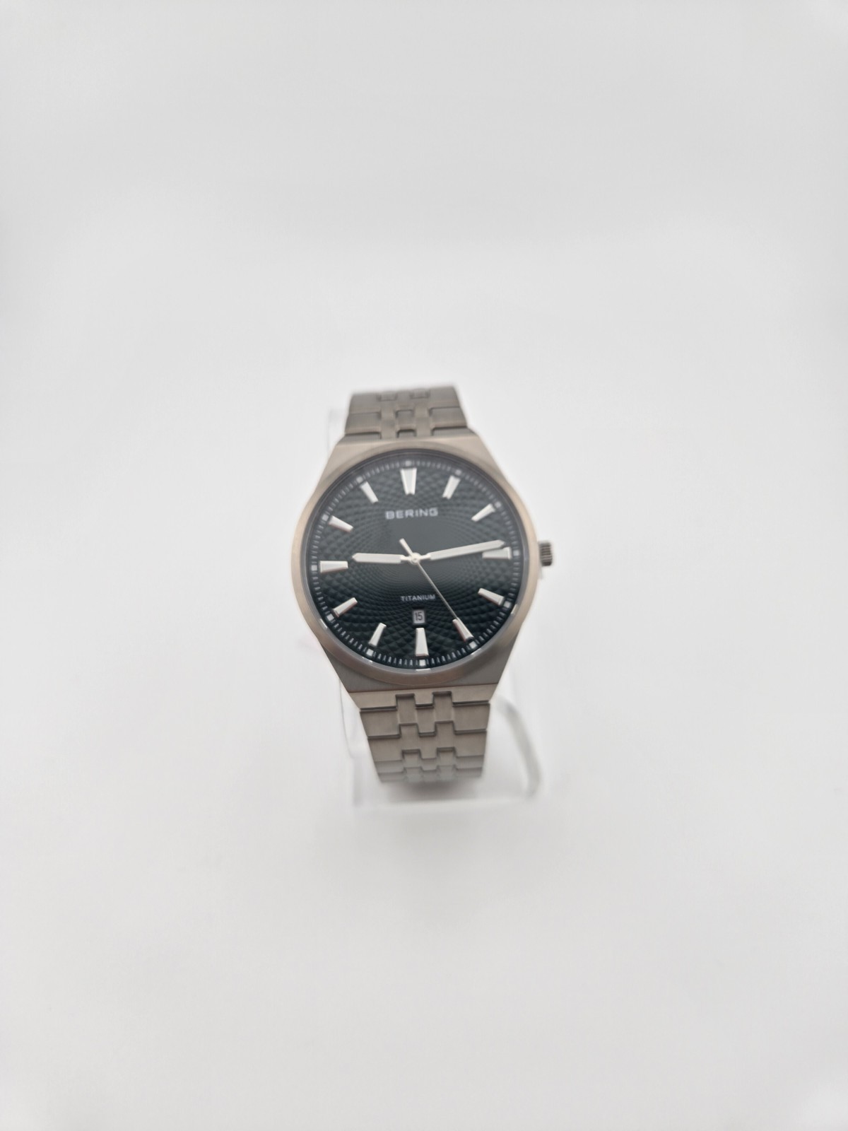 Bering Titanium Green Dial Men’s Quartz Watch, 41mm 16141-708