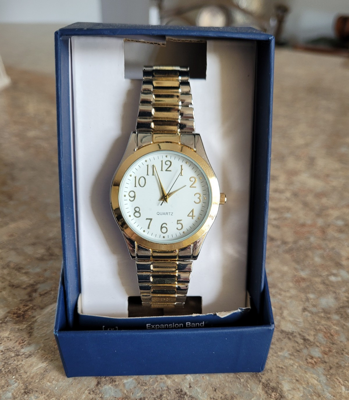 George Quartz Two-Tone Stainless Steel Expansion Bracelet Watch 26mm w/ Box
