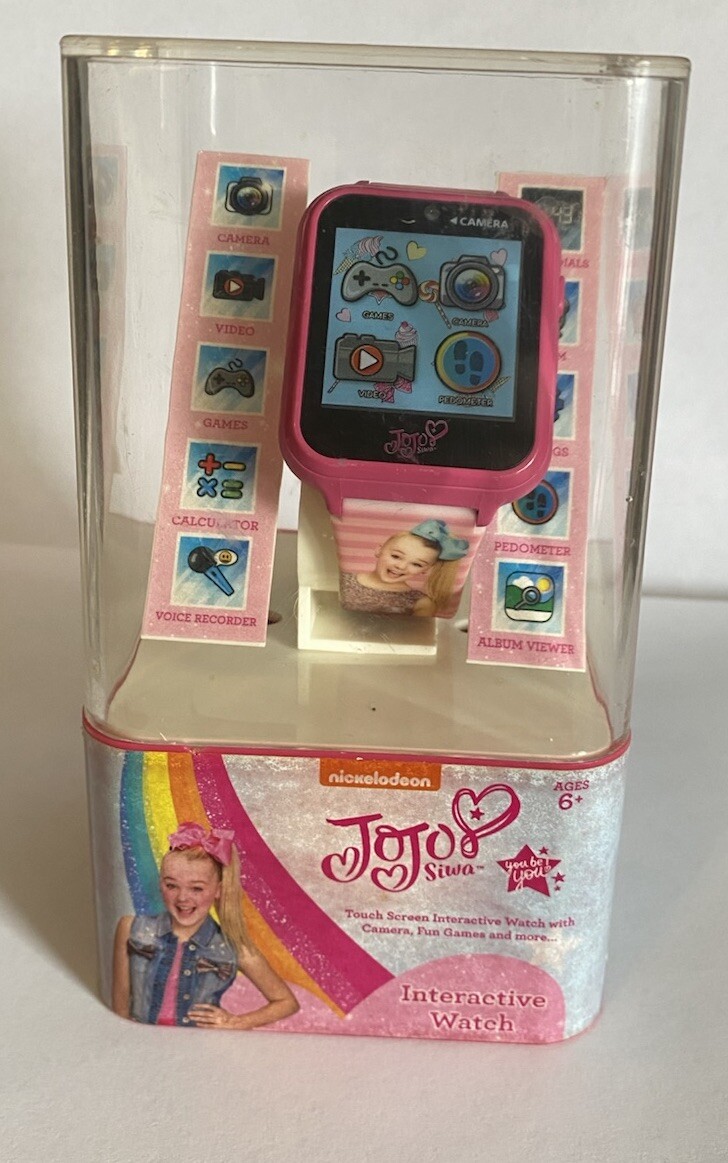JoJo Siwa Interactive Kids Smart Watch Pink Camera Video Touch Screen Games