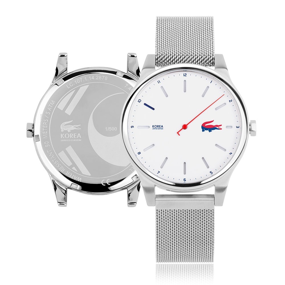Lacoste 2011026 Korea Limited Edition Mesh Watch Steel 43mm korean