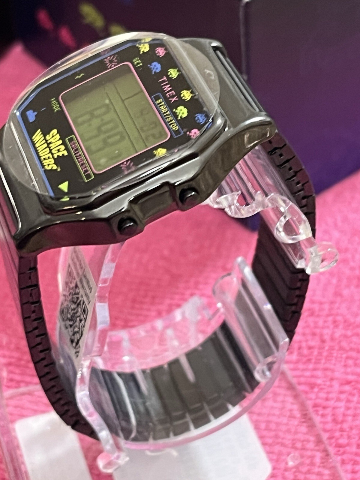 Timex T80 TW2V39900 Space Invaders Digital Watch Black Japanese Limited New