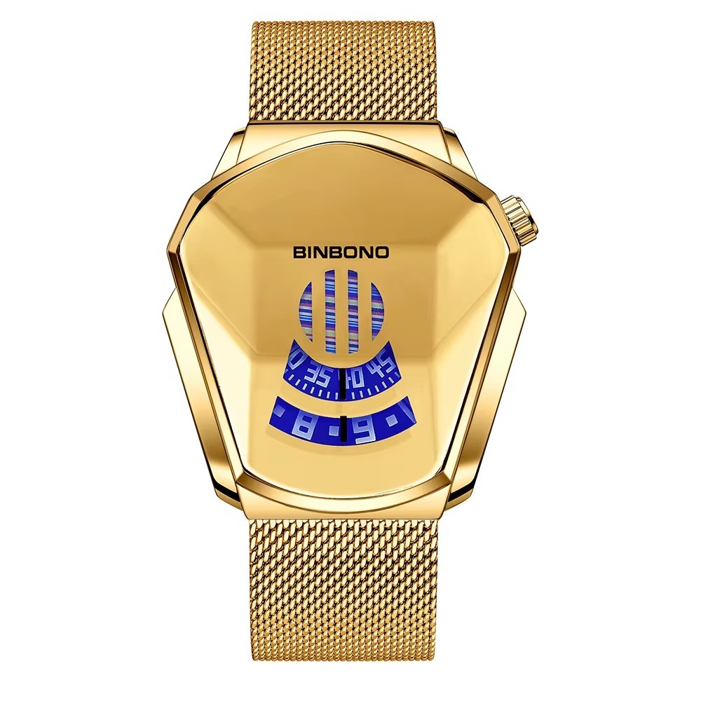 Steel Band Motorcycle Concept Locomotive 01 Men’s Binbond Fashion 50m Watch