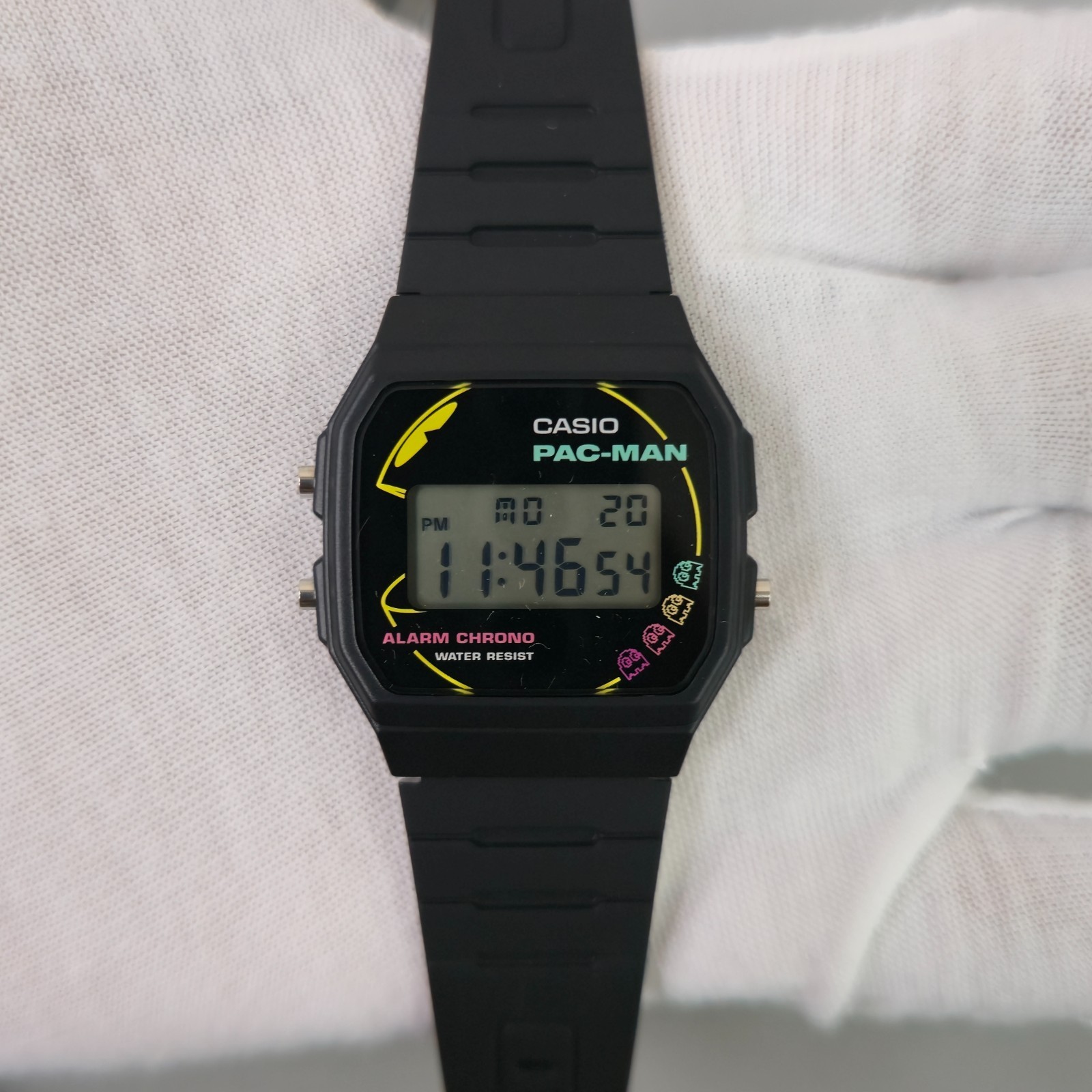 Casio F-91WPC-1A PACMAN Limited Edition Digital Black Dial 35mm New Unisex Watch