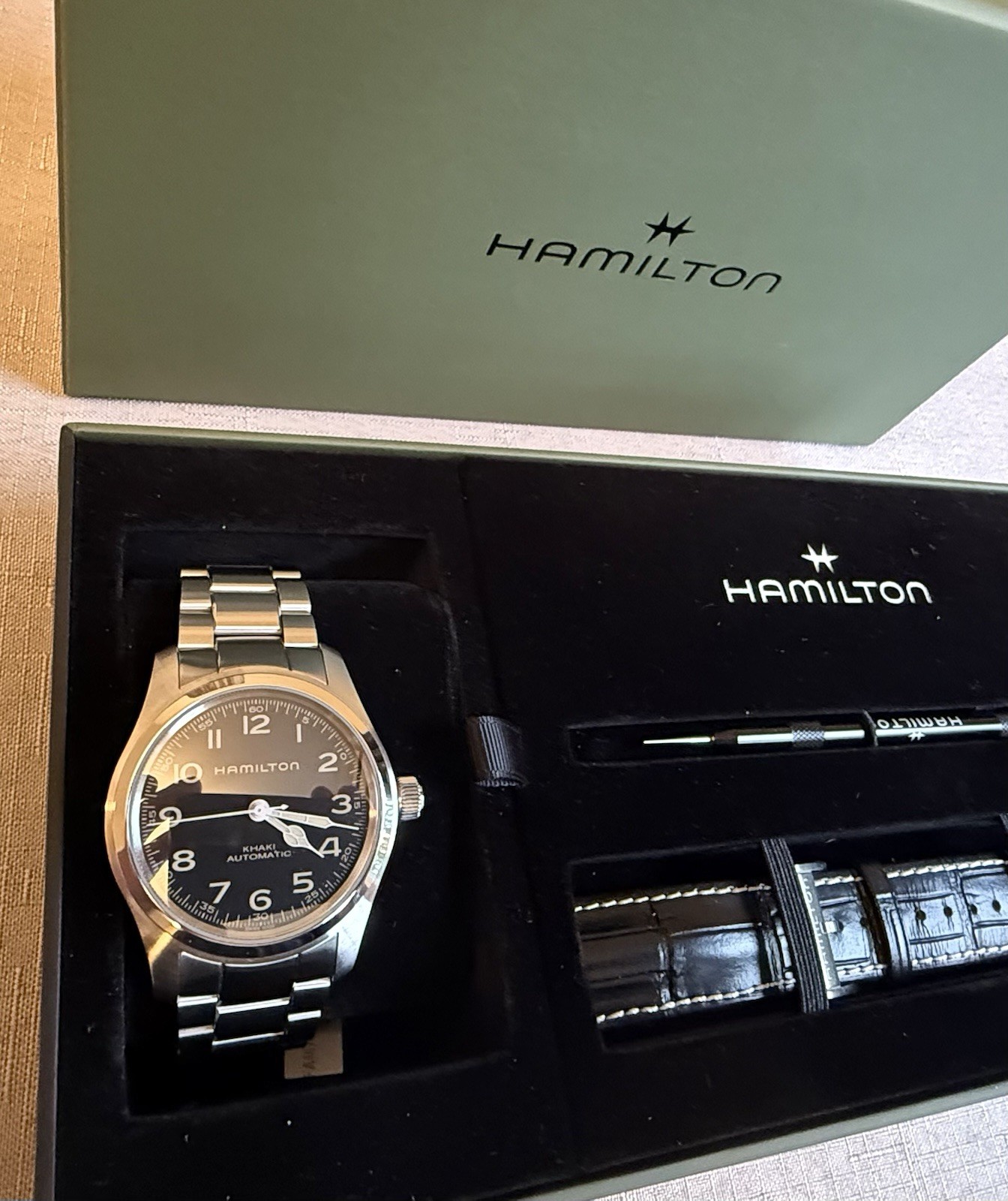 Hamilton Murph 42mm Bracelet Bundle H70605732 Complete Set w/ Extra OEM Strap