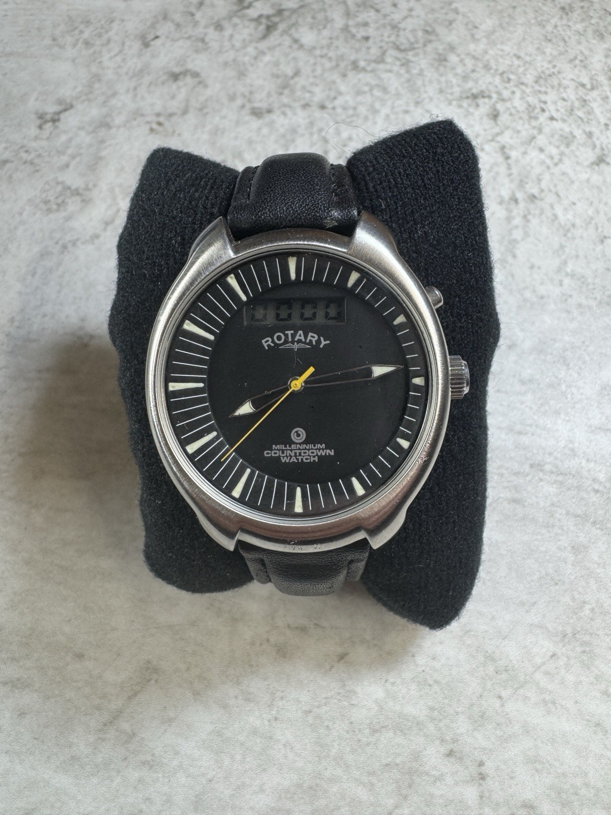 Rotary Millennium Countdown Quartz Watch. New Batteries. Box & Papers. Working.