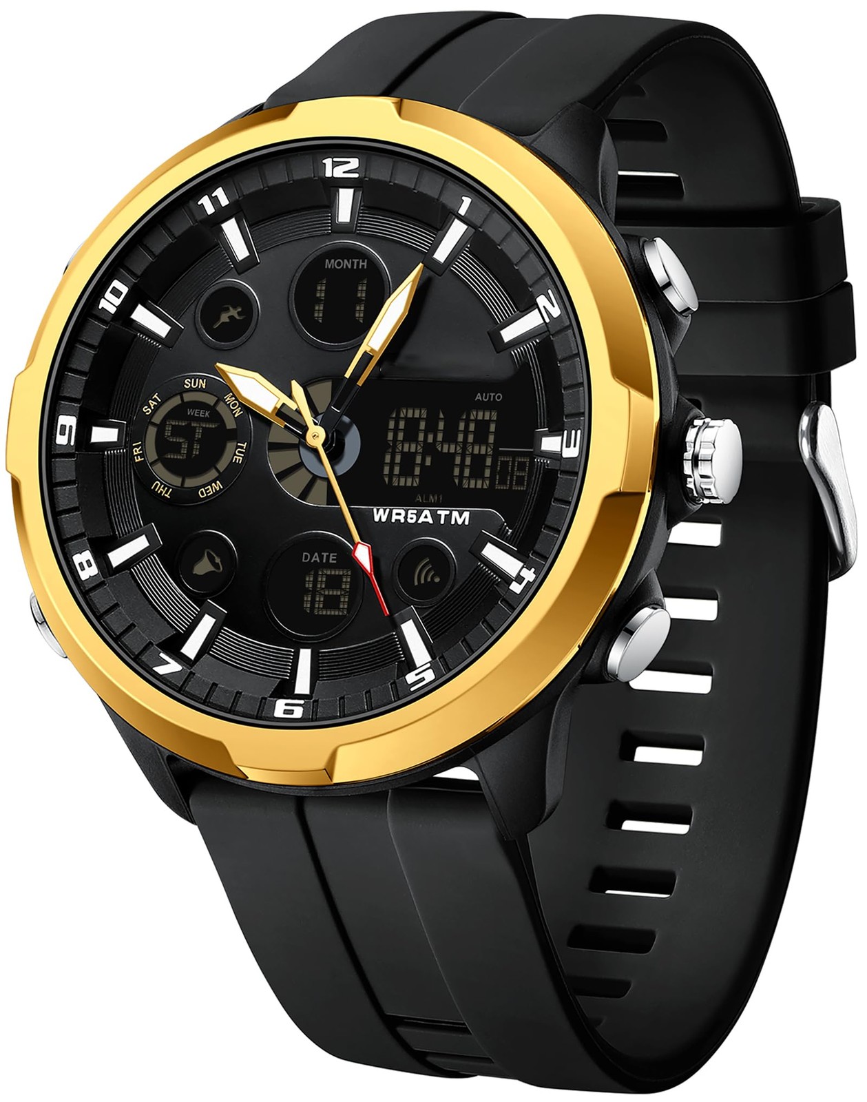 findtime Men s Digital Sports Watch Waterproof Alarm Stopwatch Snooze Night