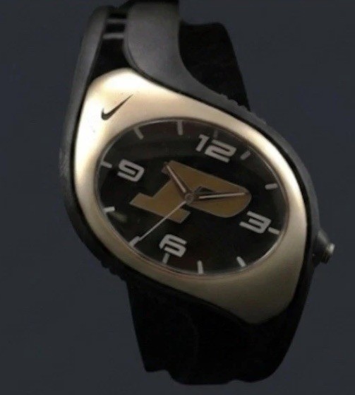 Vintage Nike Triax Team Purdue Boilermakers Analog Watch WR0078 Y2K Rare