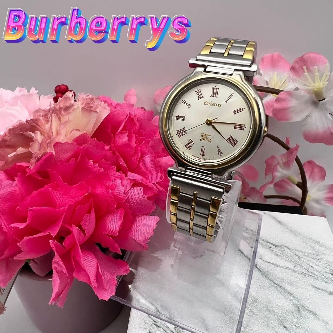 Rare Working Burberry Wristwatch Horse Logo Combination Color A 19