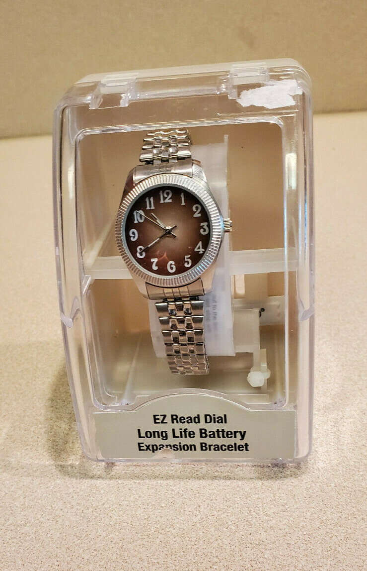 EZ Read Dial Long Life Battery Expansion Stretch Bracelet Watch (NEW)