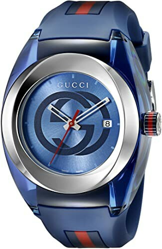 Gucci YA137104 Sync Blue Dial Silicone Strap Men’s Watch – Blue