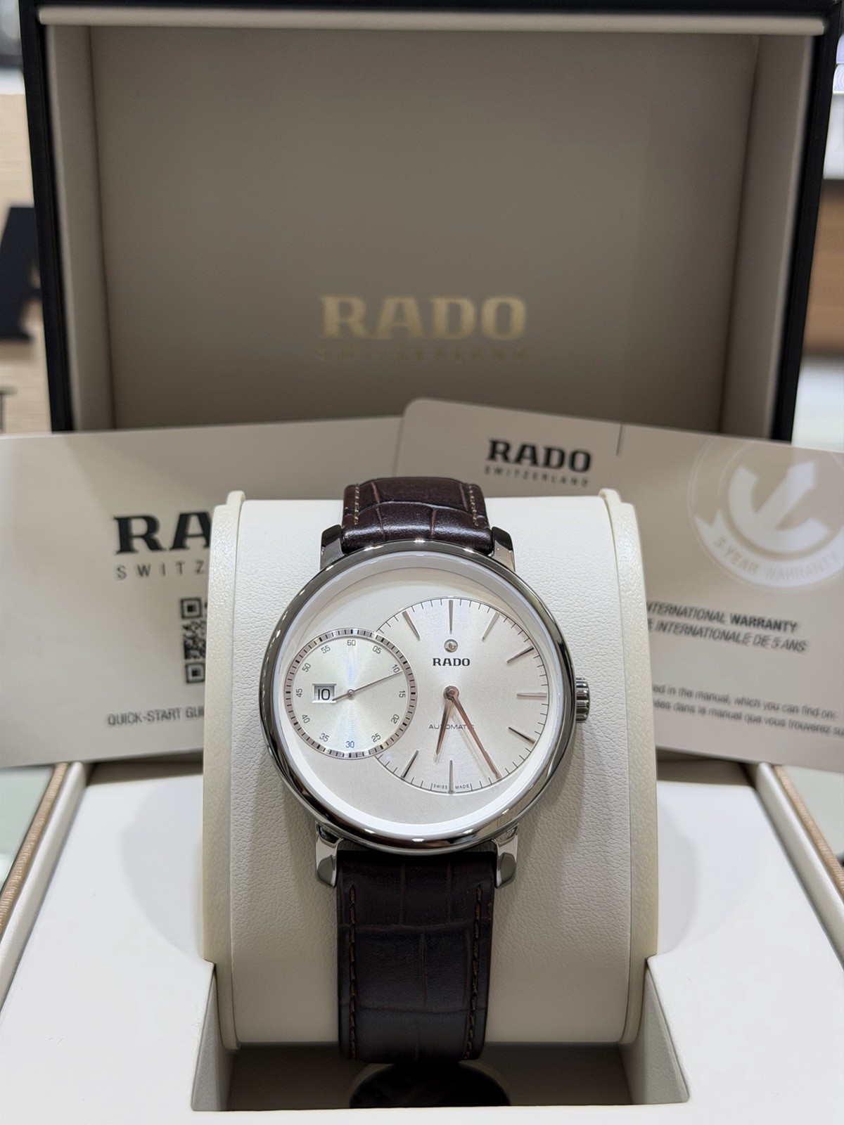 Rado DiaMaster Grande Seconde Automatic Silver Dial 43mm Men’s Watch R14129106