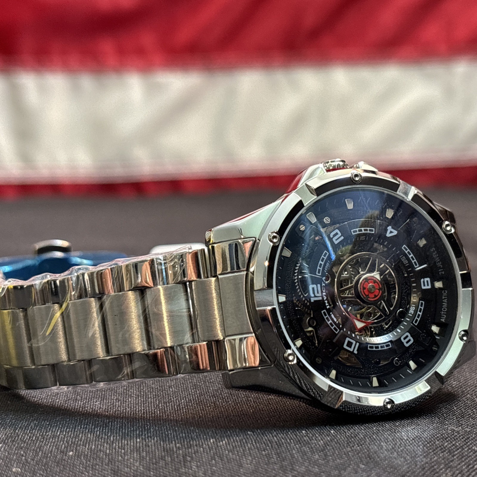 Invicta Racing Interpoint Automatic 43.5mm SS Mens Skeleton Watch 70082
