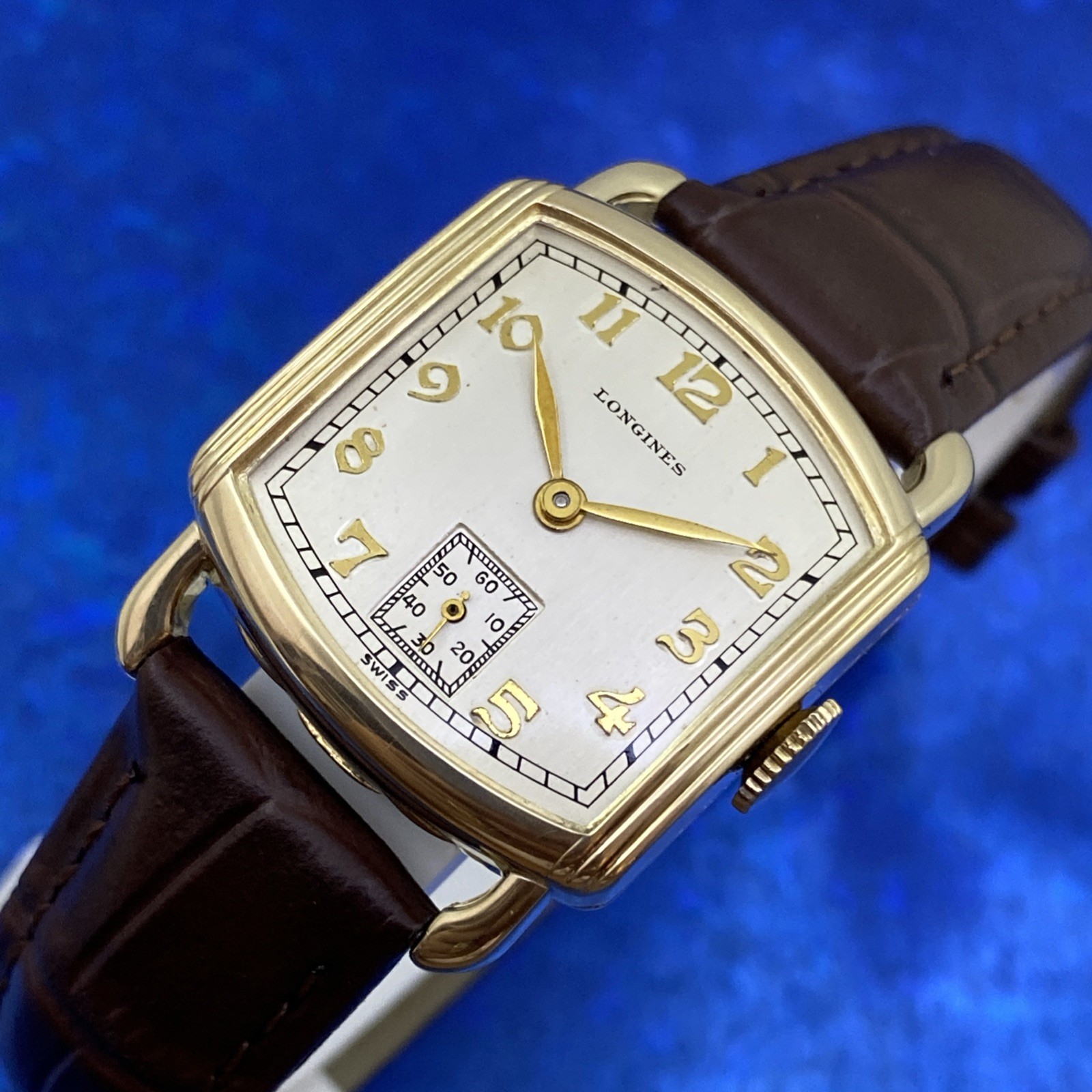 Vintage 1938 Man’s LONGINES Stunning Silver Dial Fully Serviced 1 Year WARRANTY