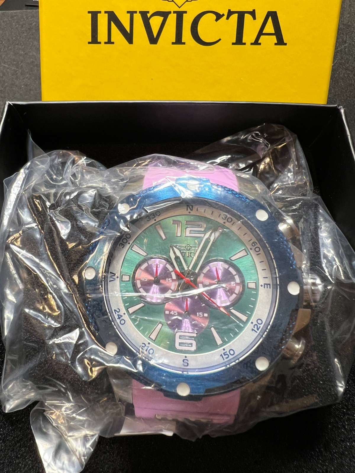 Invicta I-Force Axis Men’s Quartz Watch 50mm – Stainless Steel & Purple (43003)
