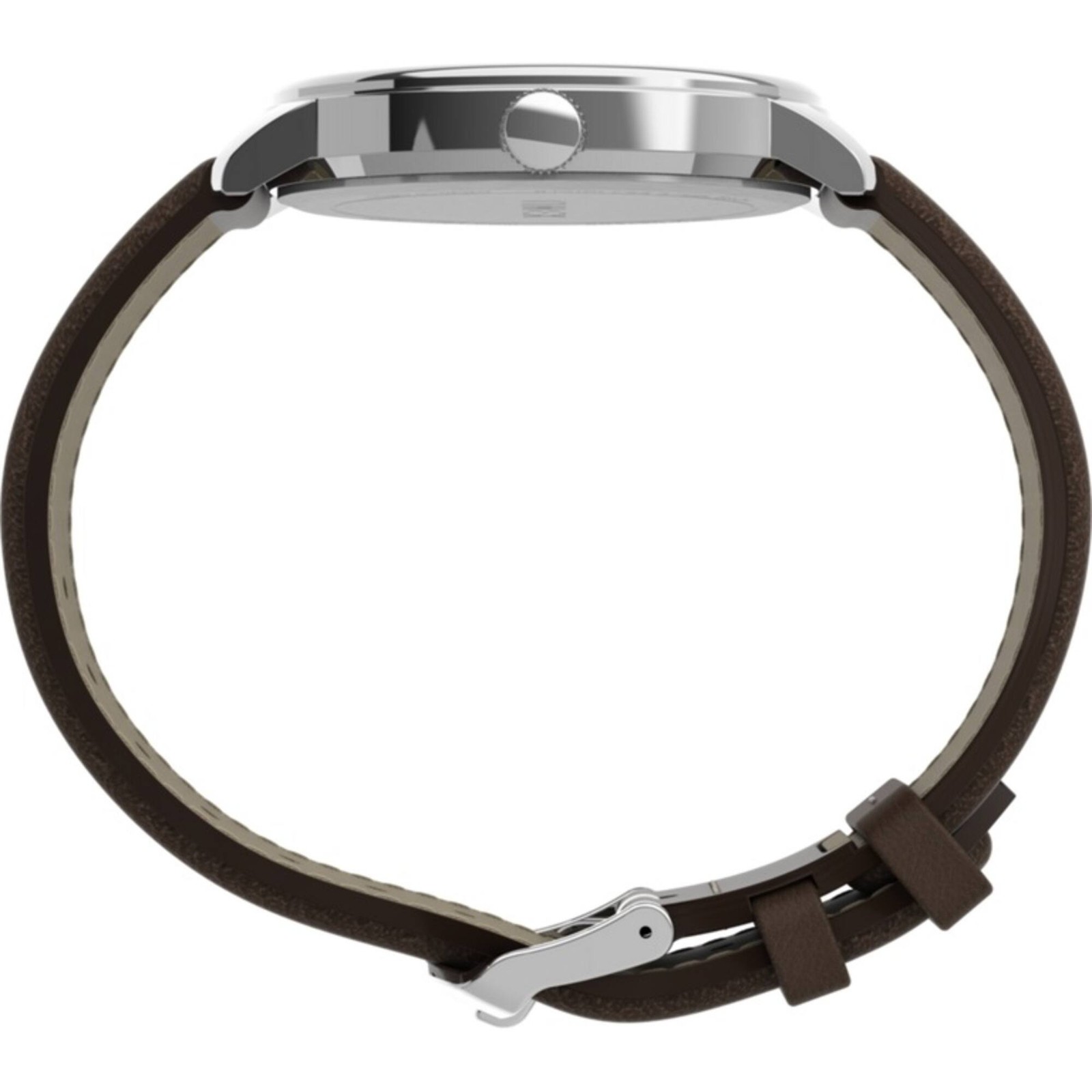 Timex Men’s Watch Easy Reader Quartz Cream Dial Brown Leather Strap TW2V21300