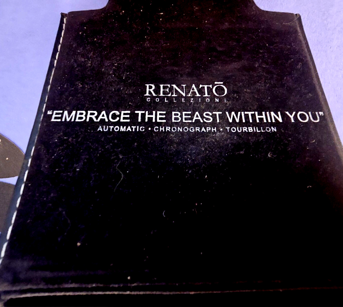 Renato Collezioni RubberIntegration Blue CarbonFibre Dial Working Box READ!