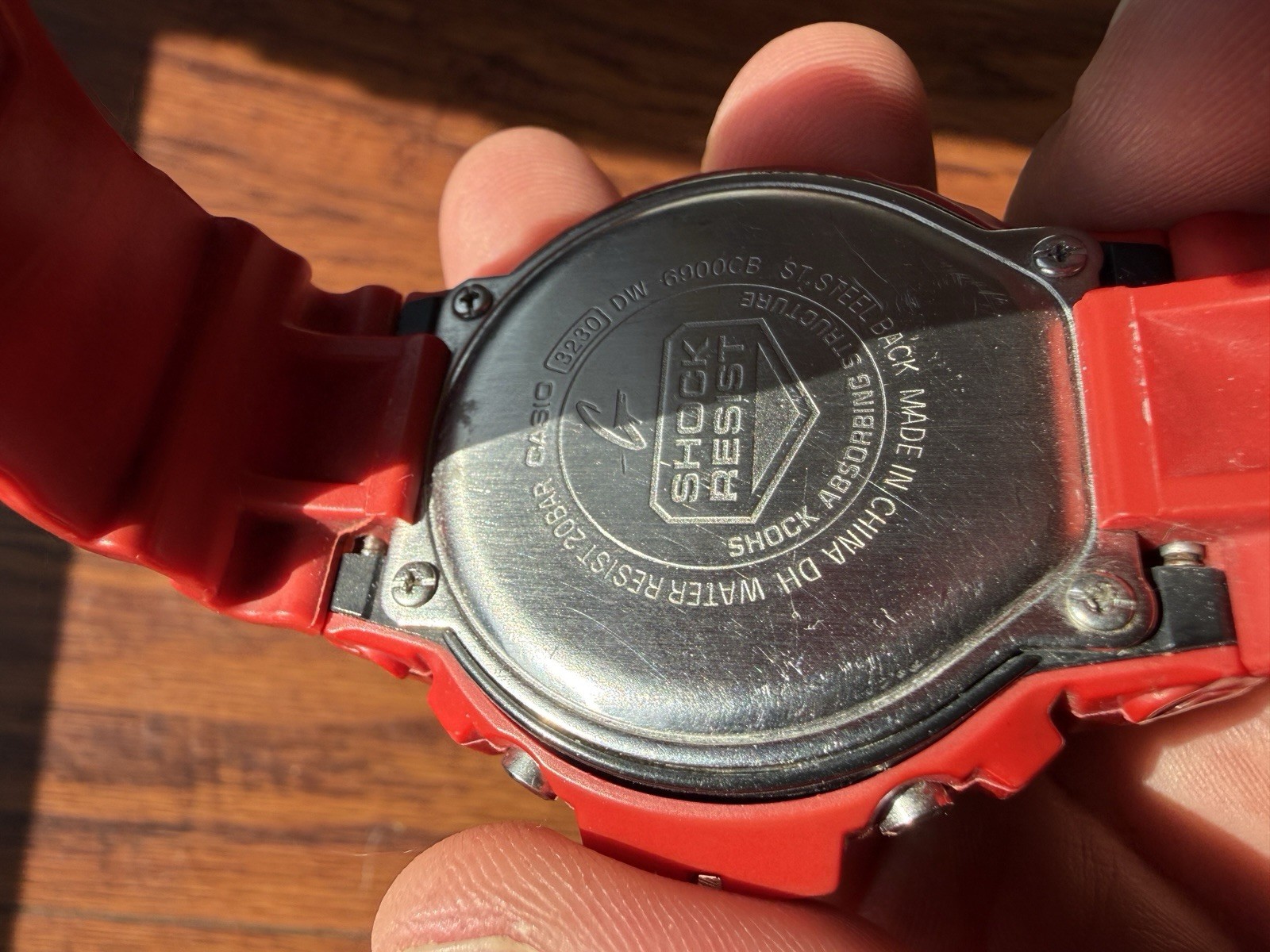 Casio G-SHOCK Digital Quartz Shock-Resistant 200m Red Resin Strap Watch