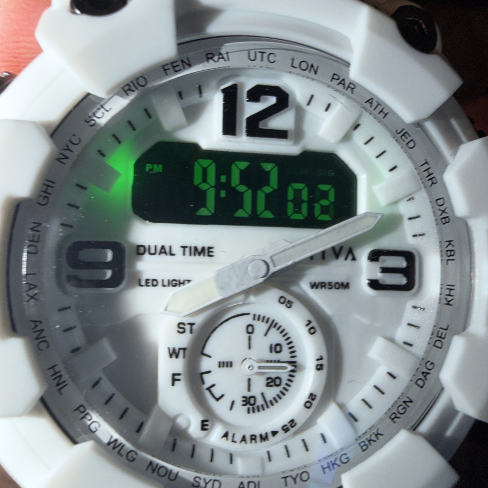 Activa Vextron By Invicta 52mm Black Ops Men’s Digital Watch White ACW1637-005