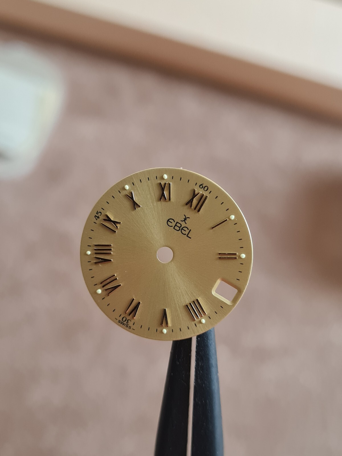 Ebel Dial Gold Vintage Watch 18.80mm Sport Watch Ladies