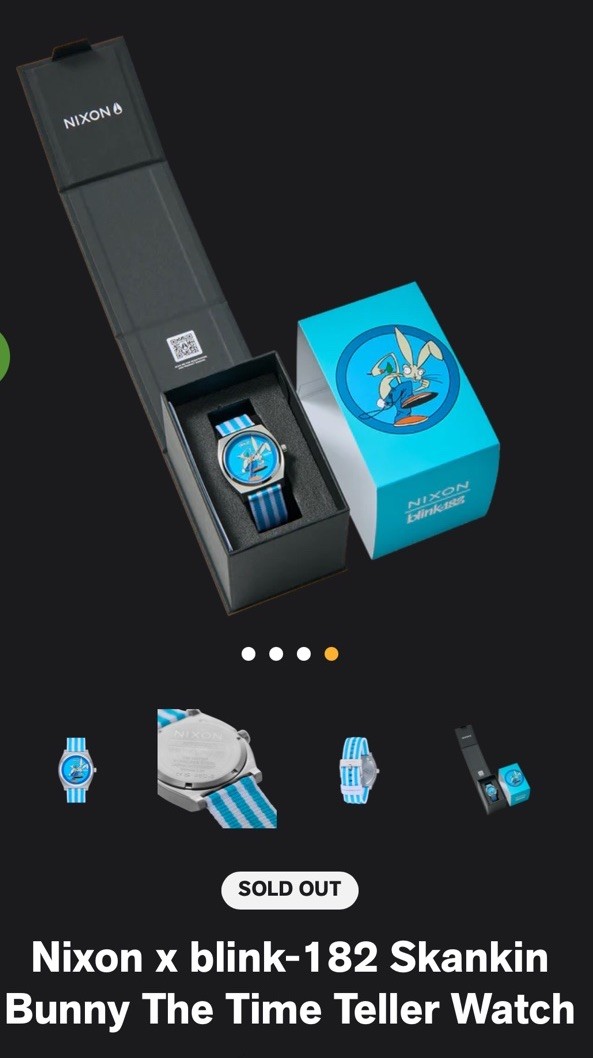 Nixon x blink-182 Skankin Bunny Time Teller PRE-Sale