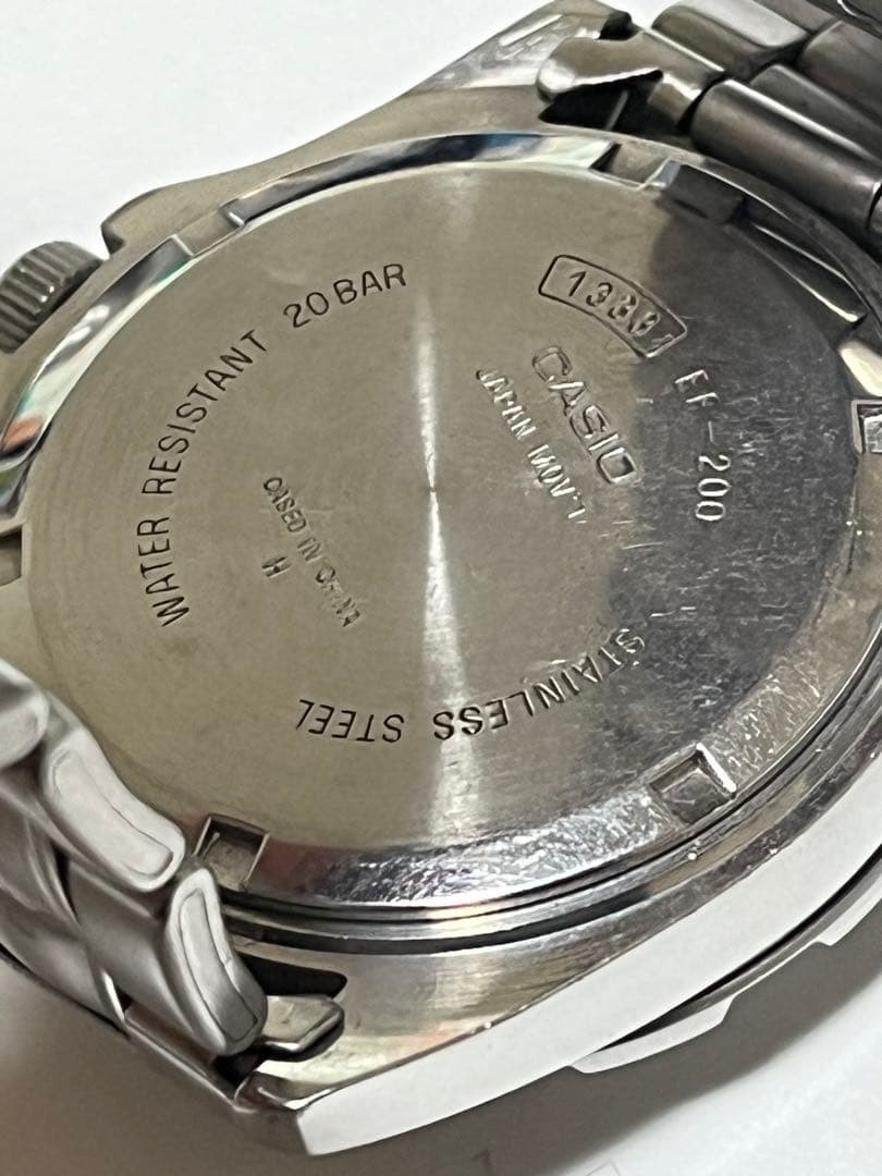 Casio EF-200 watch, blue dial