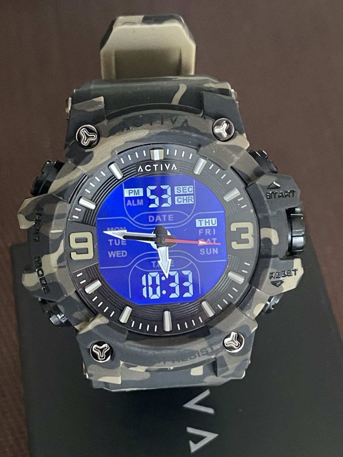 Activa Vulkor X Invicta Analog Digital Men’s Watch – 53mm. Camouflage. Tan, new