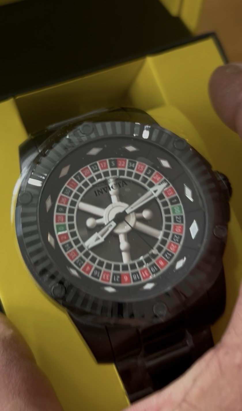 Invicta 28712 Roulette Automatic Men’s Watch Black SS Bracelet Roulette Dial
