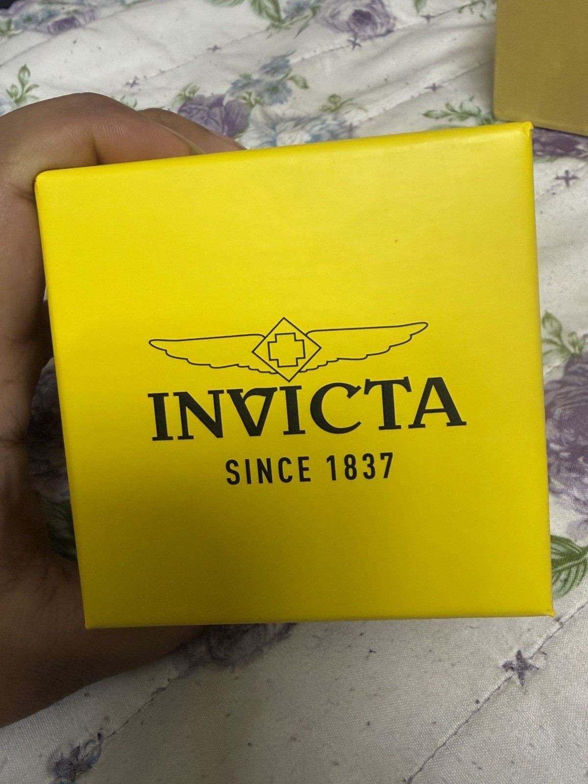 Invicta Quartz Black Analog Wristwatch, Luminous Hands, Metal Bracelet w/ Box