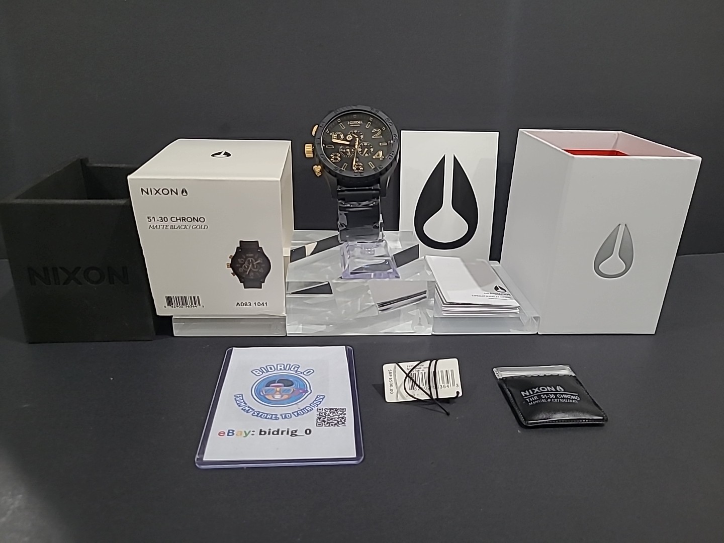 Nixon 51-30 Chrono Matte Black/Gold Men’s Wristwatch A083 1041-00