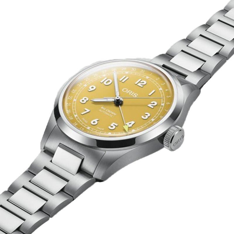 Oris Big Crown Pointer Date 40mm yellow Dial Watch 01 754 7798 4069-07 8 20 06