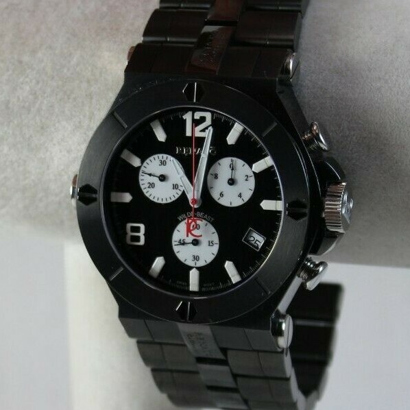 Renato Wilde Beast Men’s Watch, Swiss ETA G10, “Panda” B/W Dial on Black IP