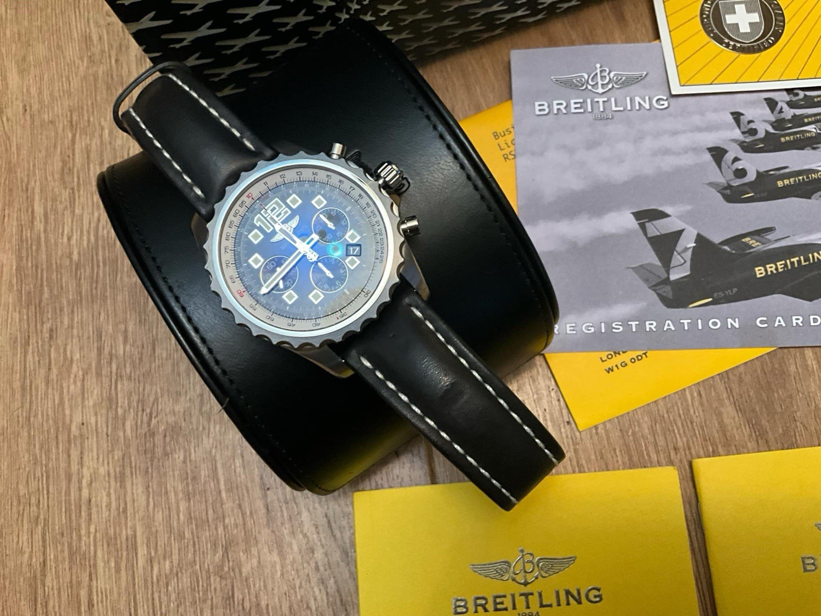 Breitling Professional Men’s Black Arabic Numerals/Square Indexes Dial Watch…
