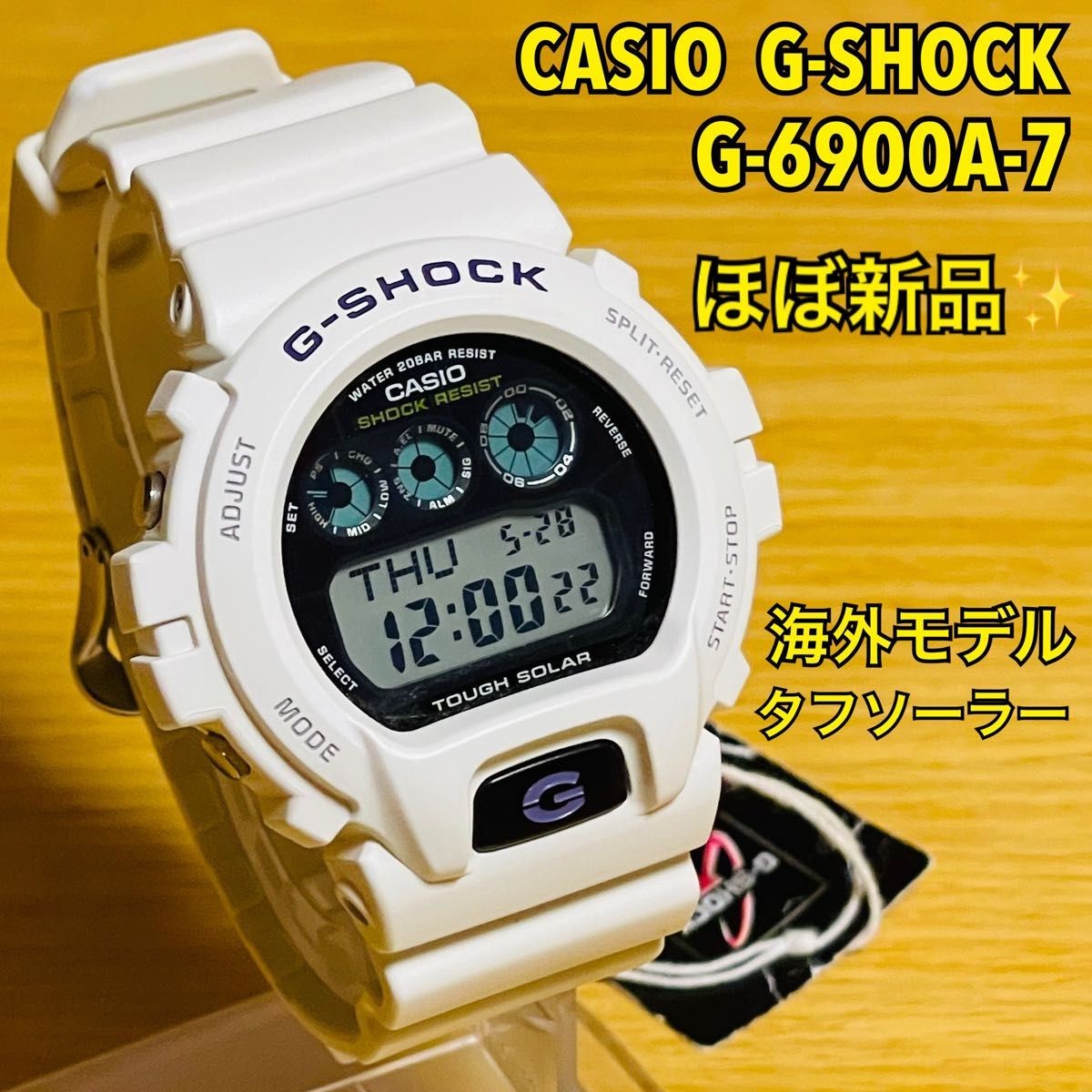 NearMintItem Rare CASIO G SHOCK G 6900A 7 Tough Solar Overseas Model Matte White