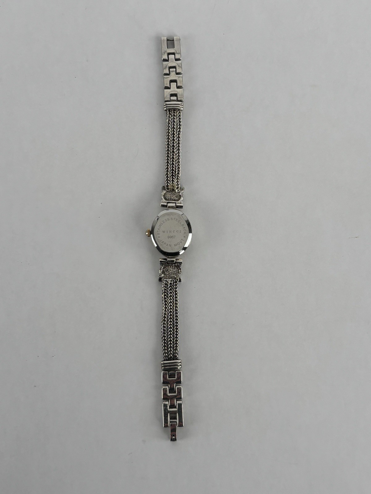 Wincci 18mm Sterling Silver Plated Quartz Watch w/Bracelet & New Battery