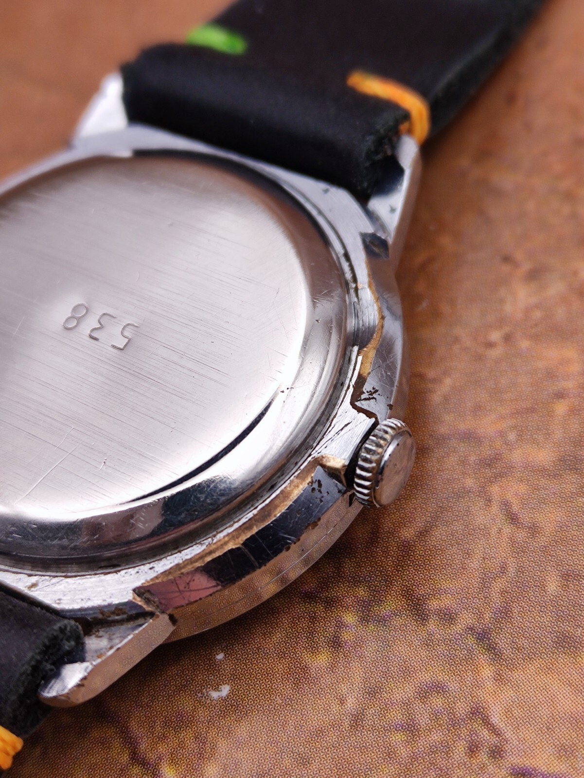 Piece Unique Watch Raketa Artwork Dial USSR 2609 Mechanical Handmade Leather