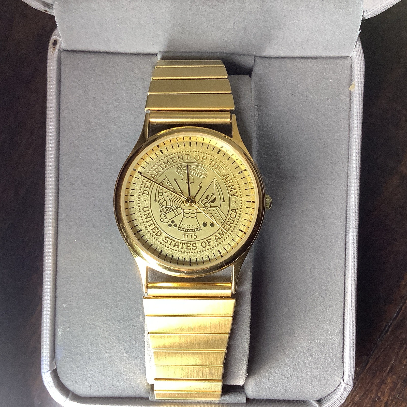 United States Department of the Army Gold-Tone Wristwatch