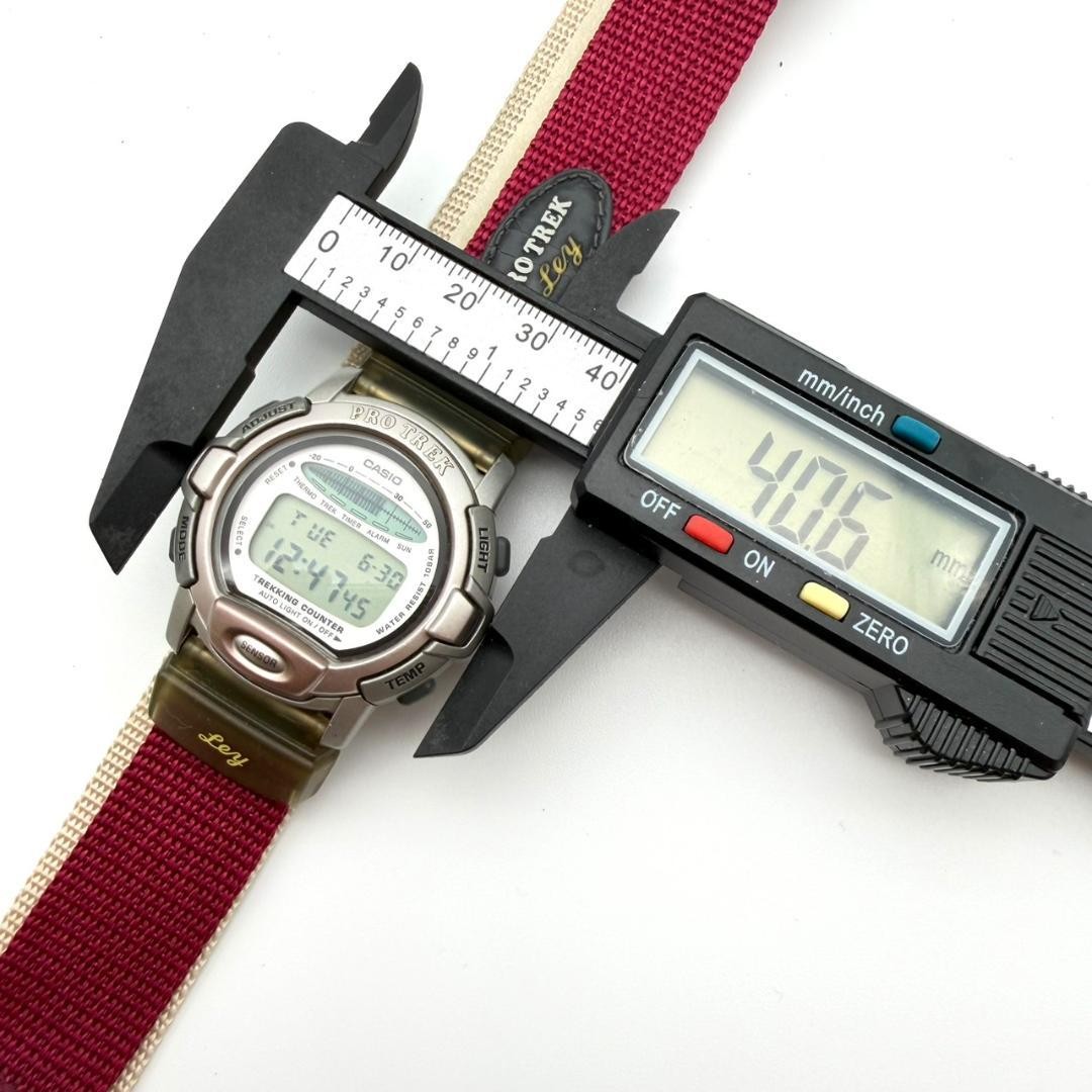 Casio Pro Trek watch, new battery, temperature measurement, canvas, men’s, w