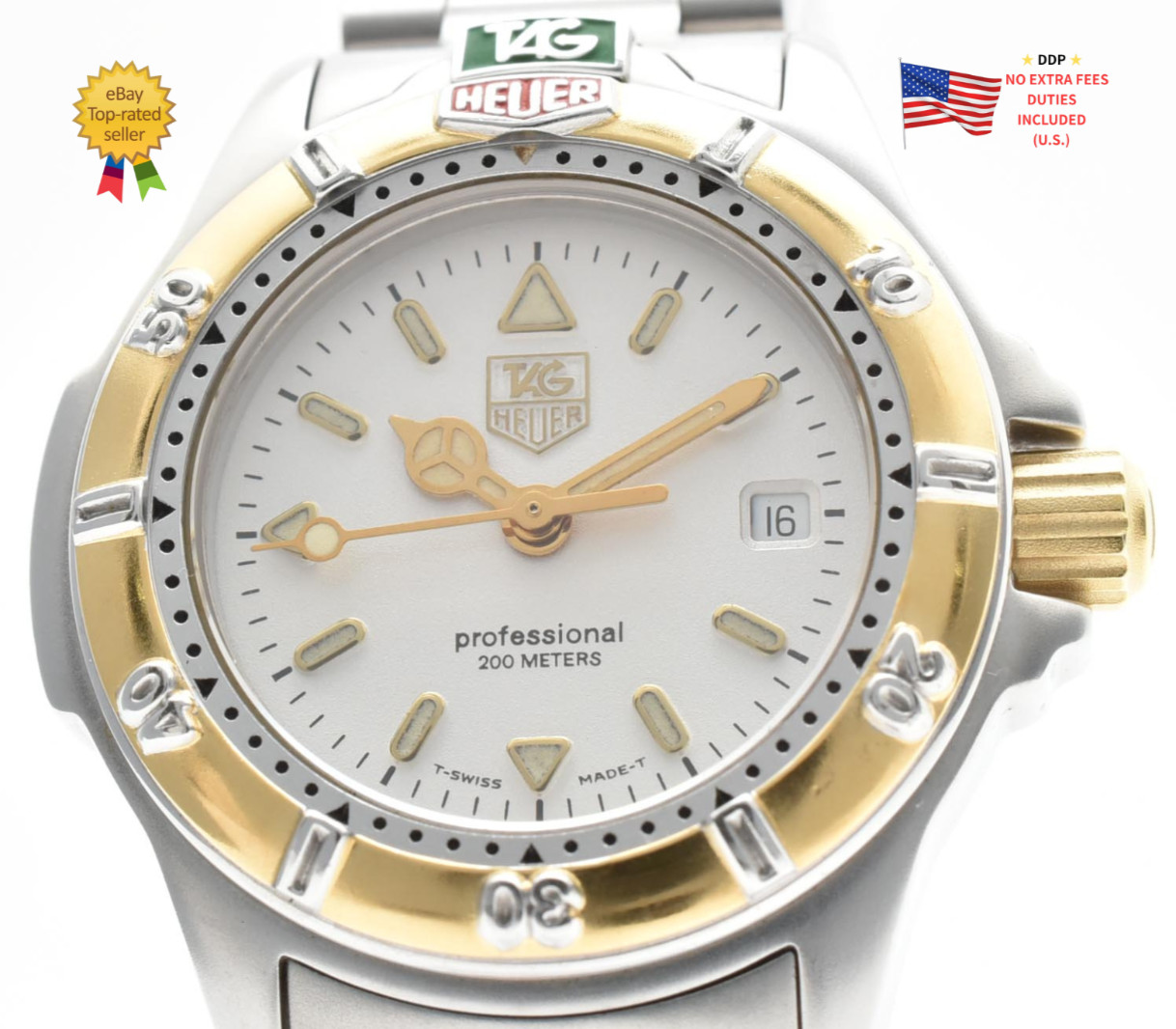 ▶️ [ Near MINT ] TAG Heuer 4000 Professional WF1420-0 28mm Quartz Women’s Watch