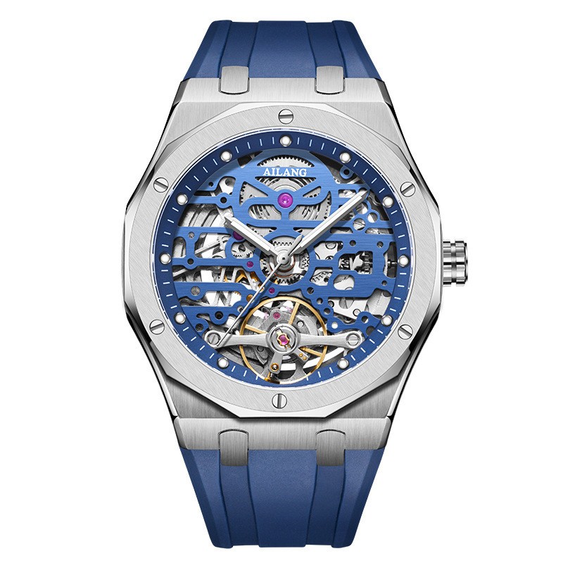 AILANG Luminous Skeleton Sapphire Crystal Tourbillon Automatic Mechanical Watch