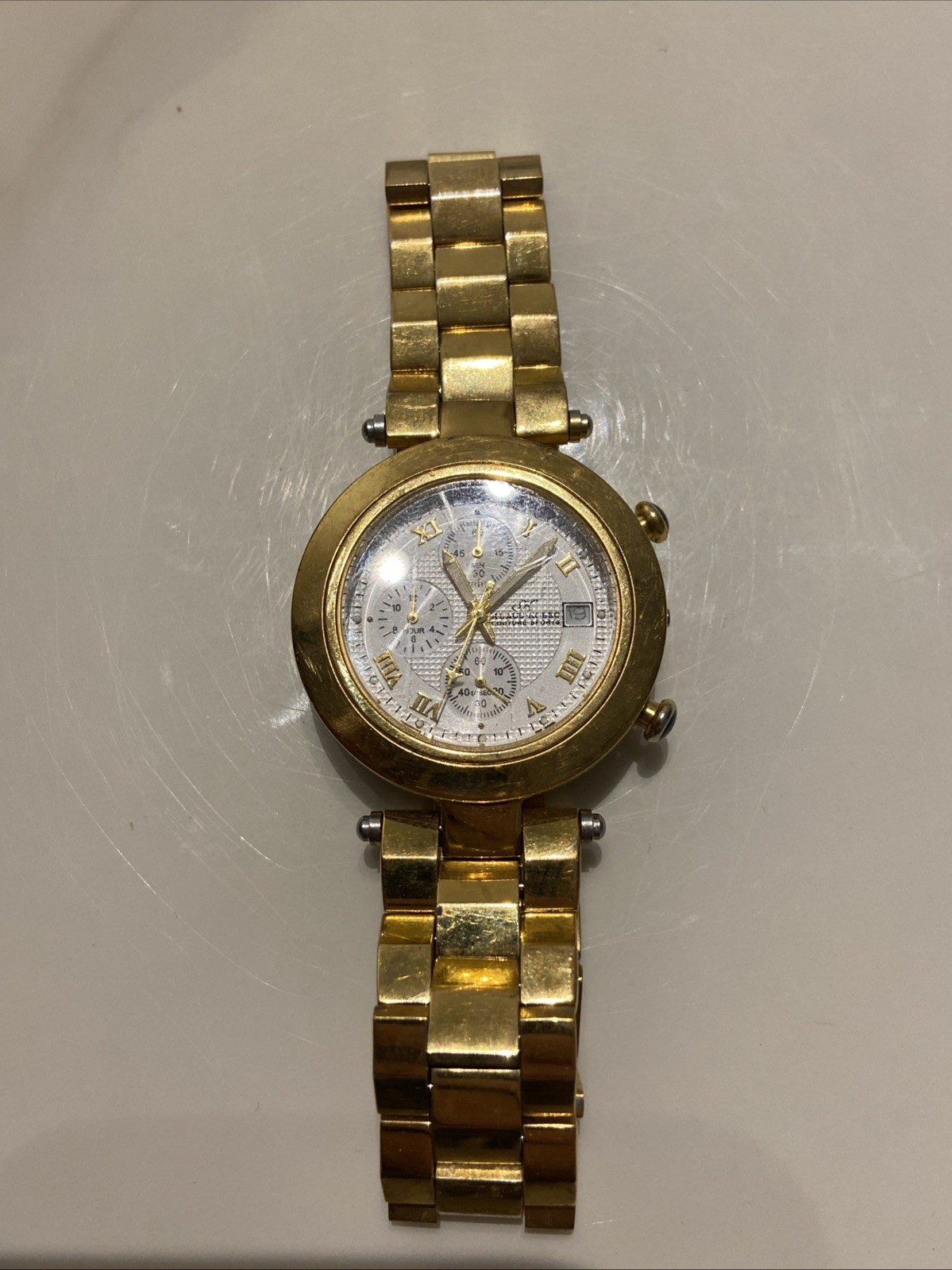 Klaus Kobec Gold Plated Couture Sports Watch KKG1913