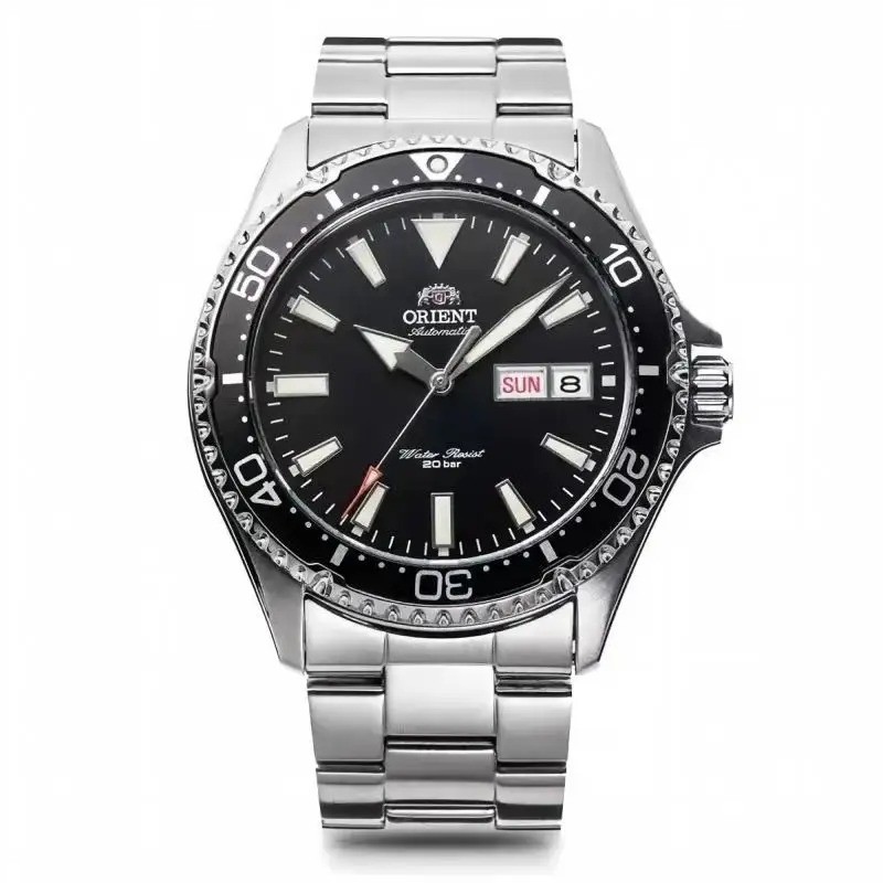 Orient Men’s Automatic Dive Watch 20Bar Water Resistant Luminous Day Date Steel
