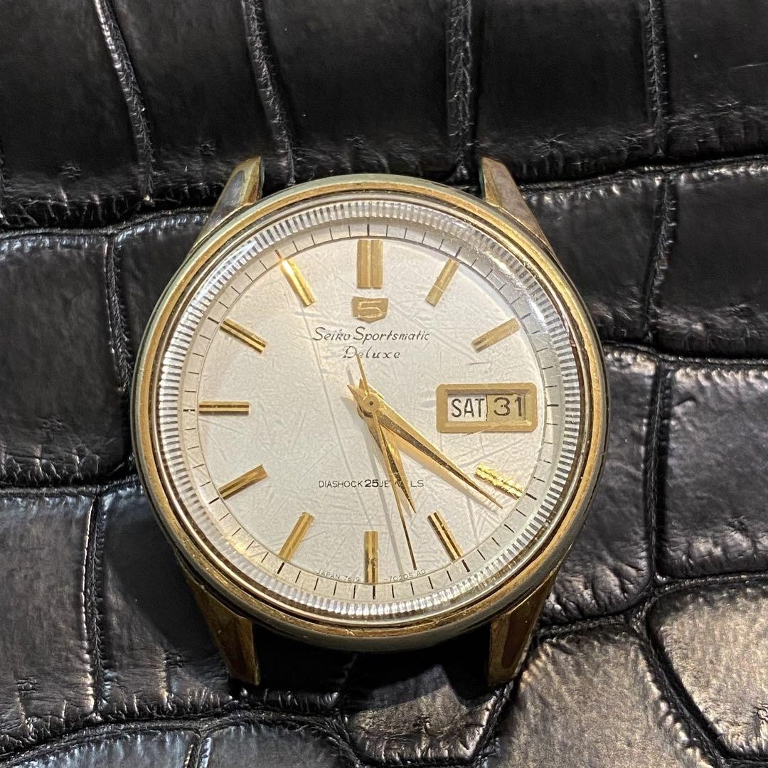 Seiko Sports Matic5 DX 7619-7010 Deluxe Automatic Vintage Watch Working