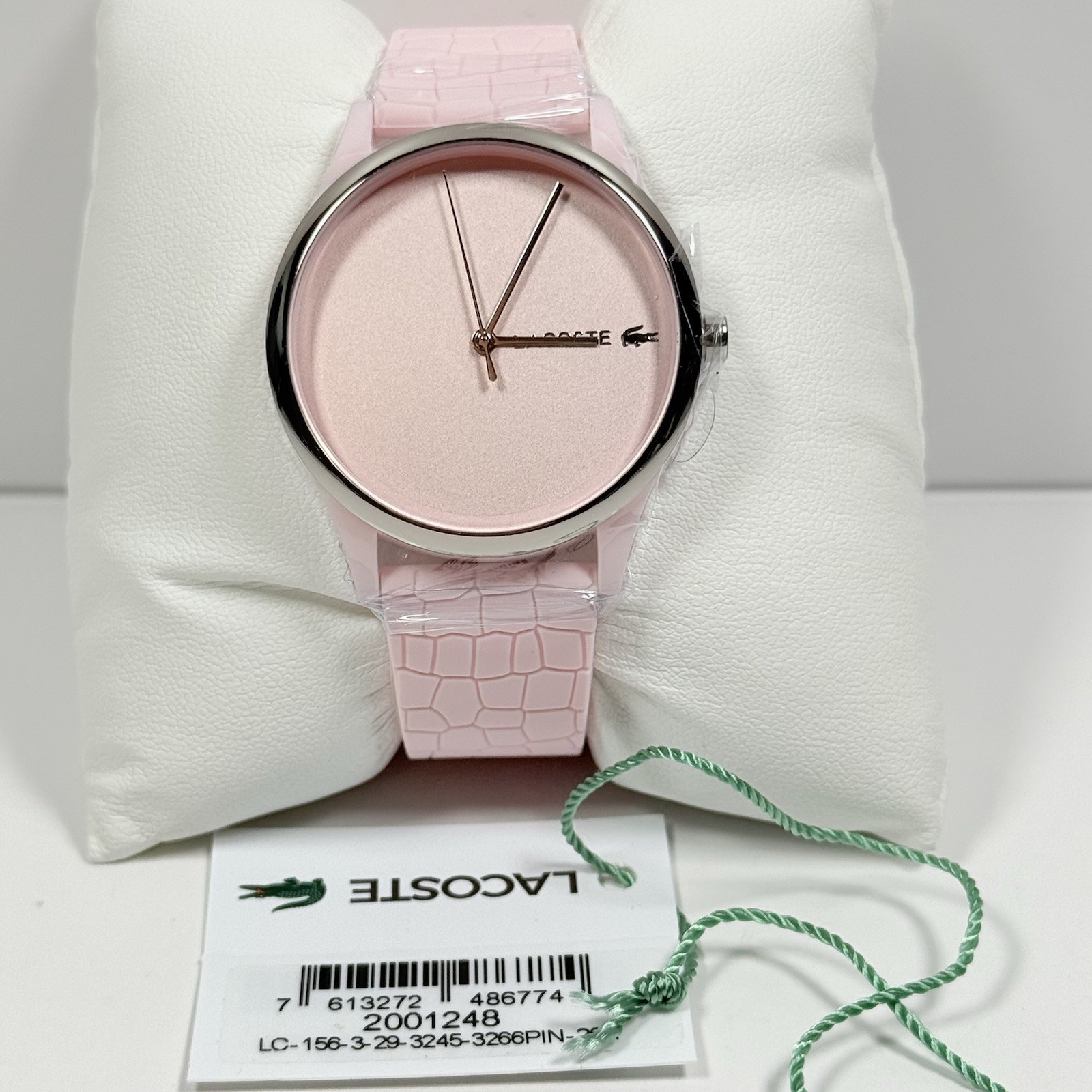 Lacoste 2001248 Crocodelle Pink Dial Pink Silicone Band Women’sWatch